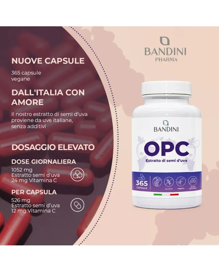 OPC Estratto di Semi d'Uva - 365 Capsule